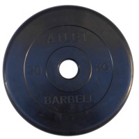  Диски обрезиненные, чёрного цвета, 51 мм, Atlet MB-AtletB50-25