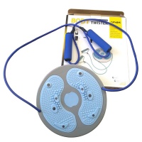  Диск вращения "Body Twister" HKWT102-1 с эспандерами (Голубой/серый)