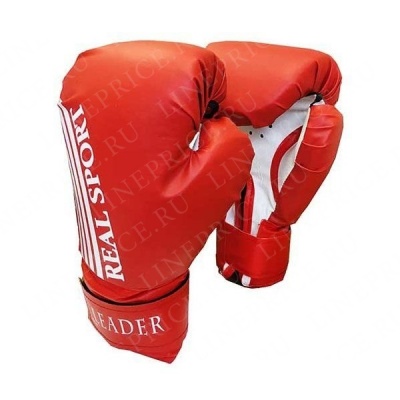  Перчатки боксерские LEADER 10 унций, красный